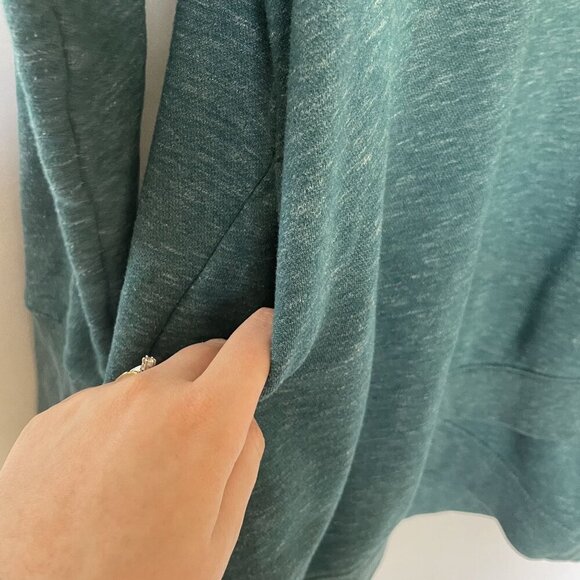 Tek Gear Teal DryTek Hooded Long Sleeve Tunic Sweatshirt M women's athletic - Picture 5 of 7